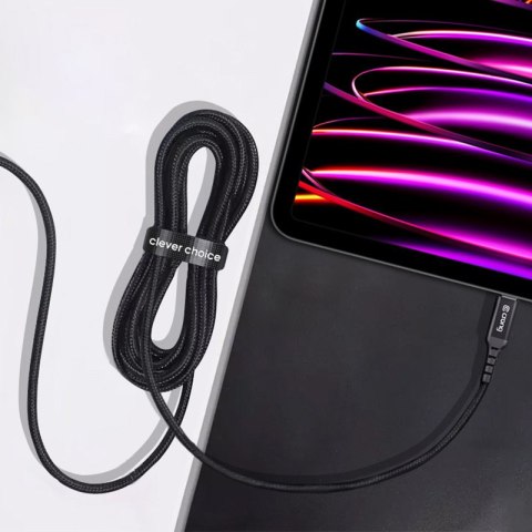 Crong Armor Link - Kabel 100W 5A USB-C do USB-C Power Delivery Fast Charging 200cm (czarny) Crong Armor Link - Kabel 100W 5A USB-C do USB-C Power Delivery Fast Charging 200cm (czarny)