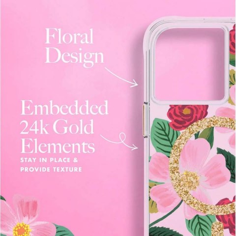 Rifle Paper Clear MagSafe - Etui iPhone 14 Plus zdobione złotem (Rose Garden) Rifle Paper Clear MagSafe - Etui iPhone 14 Plus zdobione złotem (Rose Garden)