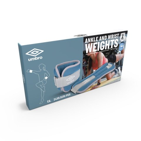 Umbro - Obciążniki na kostki i nadgarstki 2x0.5 kg (niebieski) Umbro - Obciążniki na kostki i nadgarstki 2x0.5 kg (niebieski)
