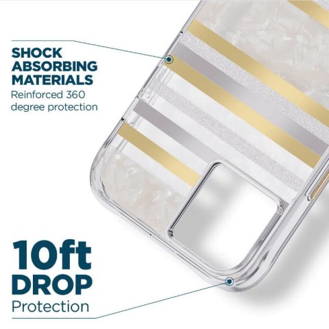 Case-Mate Pearl Stripes MagSafe - Etui iPhone 14 / iPhone 13 zdobione masą perłową (Pearl Stripes) Case-Mate Pearl Stripes MagSafe - Etui iPhone 14 / iPhone 13 zdobione masą perłową (Pearl Stripes)