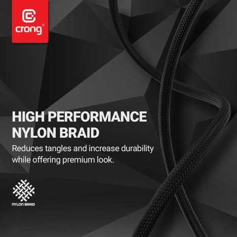 Crong Armor Link - Kabel 100W 5A USB-C do USB-C Power Delivery Fast Charging 120cm (czarny) Crong Armor Link - Kabel 100W 5A USB-C do USB-C Power Delivery Fast Charging 120cm (czarny)