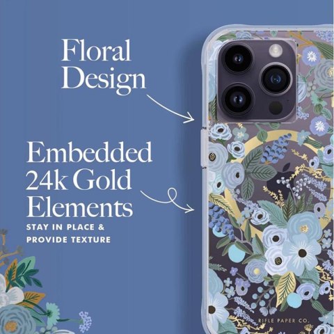 Rifle Paper Clear MagSafe - Etui iPhone 14 Pro (Garden Party Blue) Rifle Paper Clear MagSafe - Etui iPhone 14 Pro (Garden Party Blue)