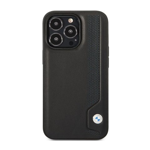 BMW Leather Blue Dots - Etui iPhone 14 Pro Max (czarny) BMW Leather Blue Dots - Etui iPhone 14 Pro Max (czarny)