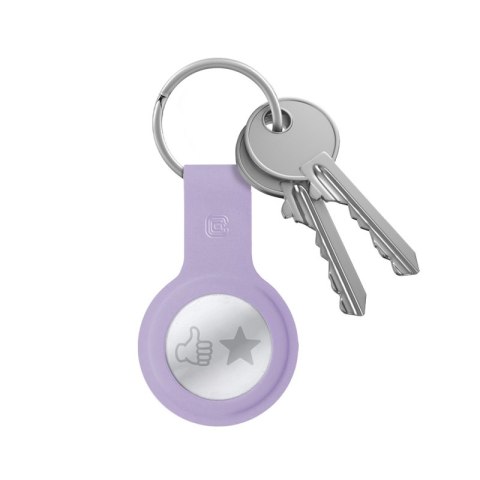 Crong Silicone Case with Key Ring - Etui ochronne brelok do Apple AirTag (fioletowy) Crong Silicone Case with Key Ring - Etui ochronne brelok do Apple AirTag (fioletowy)