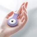 Crong Silicone Case with Key Ring - Etui ochronne brelok do Apple AirTag (fioletowy)