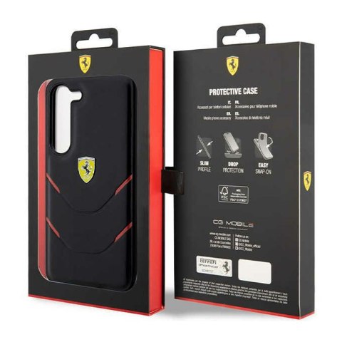 Ferrari Hot Stamp Lines - Etui Samsung Galaxy S23+ (czarny) Ferrari Hot Stamp Lines - Etui Samsung Galaxy S23+ (czarny)