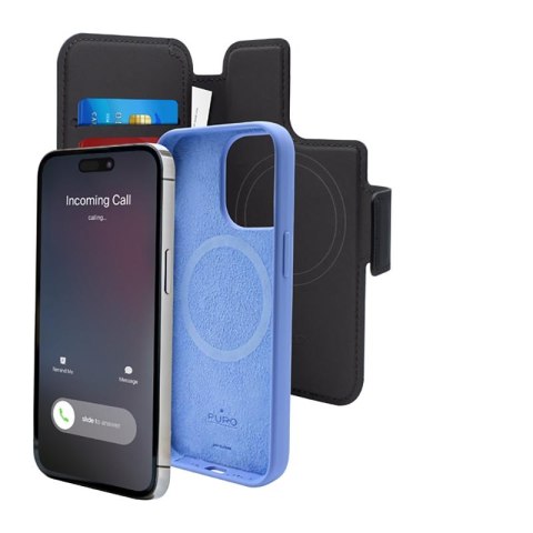 PURO Folio MagSafe Case - Etui iPhone 14 Pro Max / 13 Pro Max (czarny) PURO Folio MagSafe Case - Etui iPhone 14 Pro Max / 13 Pro Max (czarny)