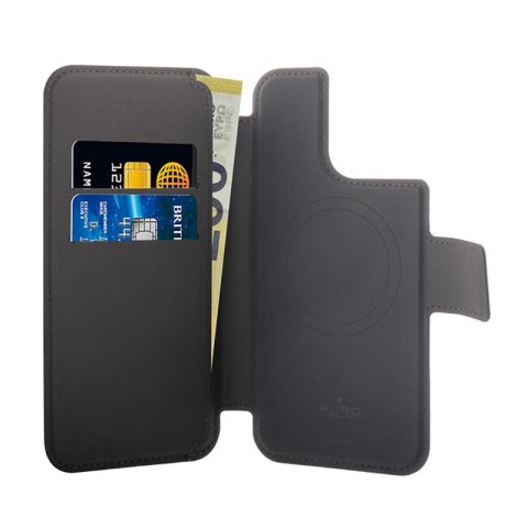 PURO Folio MagSafe Case - Etui iPhone 14 Pro Max / 13 Pro Max (czarny) PURO Folio MagSafe Case - Etui iPhone 14 Pro Max / 13 Pro Max (czarny)