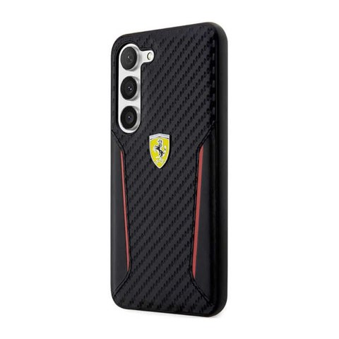 Ferrari Carbon Contrast Edges - Etui Samsung Galaxy S23+ (czarny) Ferrari Carbon Contrast Edges - Etui Samsung Galaxy S23+ (czarny)