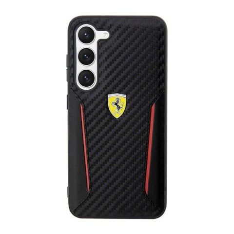 Ferrari Carbon Contrast Edges - Etui Samsung Galaxy S23+ (czarny) Ferrari Carbon Contrast Edges - Etui Samsung Galaxy S23+ (czarny)