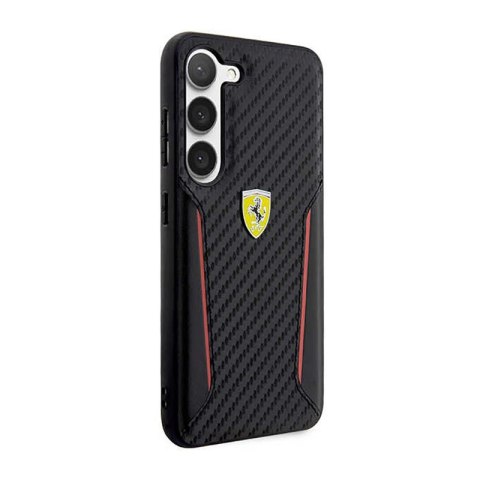 Ferrari Carbon Contrast Edges - Etui Samsung Galaxy S23+ (czarny) Ferrari Carbon Contrast Edges - Etui Samsung Galaxy S23+ (czarny)