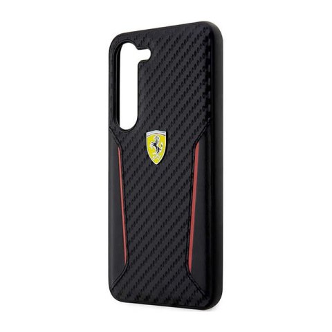 Ferrari Carbon Contrast Edges - Etui Samsung Galaxy S23+ (czarny) Ferrari Carbon Contrast Edges - Etui Samsung Galaxy S23+ (czarny)