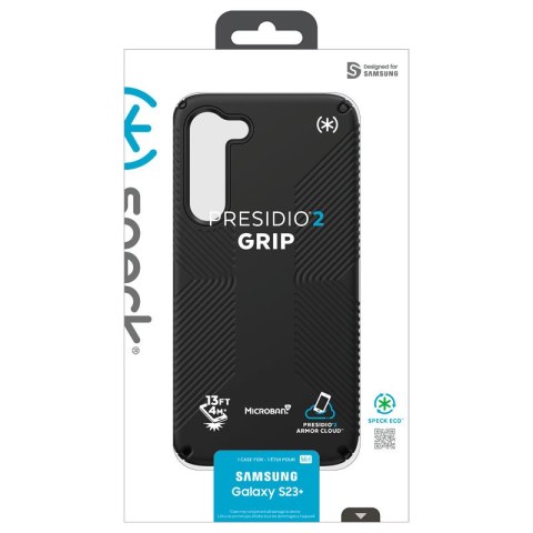 Speck Presidio2 Grip - Antypoślizgowe etui Samsung Galaxy S23+ (Black/Black/White) Speck Presidio2 Grip - Antypoślizgowe etui Samsung Galaxy S23+ (Black/Black/White)