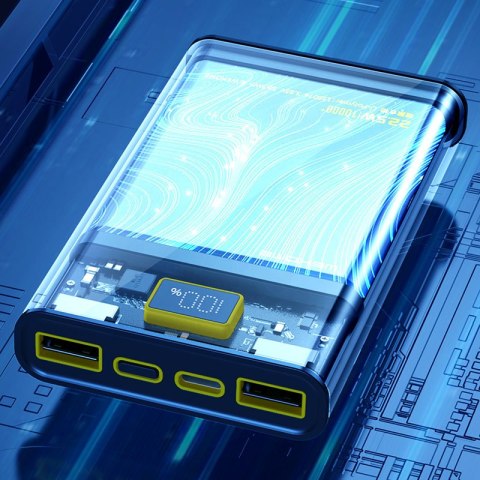 WEKOME WP-319 Vanguard Series - Power bank 10000 mAh Super Charging PD 20W + QC 22.5W (Czarny / Przezroczysty) WEKOME WP-319 Vanguard Series - Power bank 10000 mAh Super Charging PD 20W + QC 22.5W (Czarny / Przezroczysty)