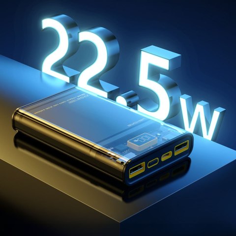 WEKOME WP-319 Vanguard Series - Power bank 10000 mAh Super Charging PD 20W + QC 22.5W (Czarny / Przezroczysty) WEKOME WP-319 Vanguard Series - Power bank 10000 mAh Super Charging PD 20W + QC 22.5W (Czarny / Przezroczysty)