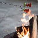 ALPENBURG WIDELEC KIJ TELESKOPOWY DO OGNISKA PIECZENIA KIEŁBASEK 4 szt.