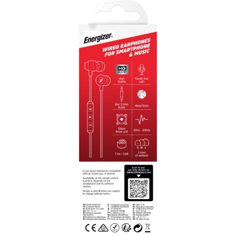 Energizer Classic CIA10 - Słuchawki przewodowe jack 3,5 mm (Różowe złoto) Energizer Classic CIA10 - Słuchawki przewodowe jack 3,5 mm (Różowe złoto)