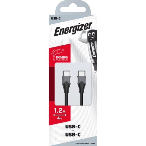 Energizer Classic - Kabel połączeniowy USB-C do USB-C 1.2m (Czarny) Energizer Classic - Kabel połączeniowy USB-C do USB-C 1.2m (Czarny)