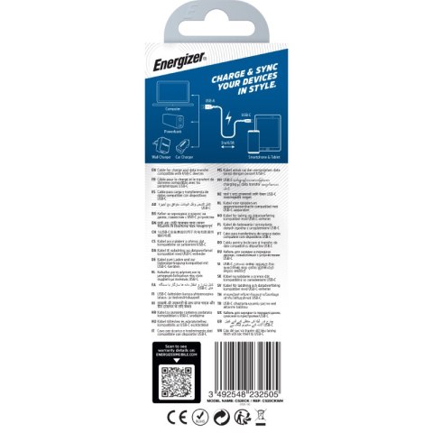 Energizer Ultimate - Kabel połączeniowy USB-A do USB-C 2m (Biały) Energizer Ultimate - Kabel połączeniowy USB-A do USB-C 2m (Biały)