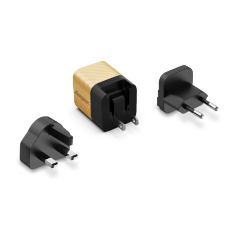 Energizer Ultimate - Ładowarka sieciowa Multiplug EU / UK / US GaN USB-C 20W PD (Złoty) Energizer Ultimate - Ładowarka sieciowa Multiplug EU / UK / US GaN USB-C 20W PD (Złoty)