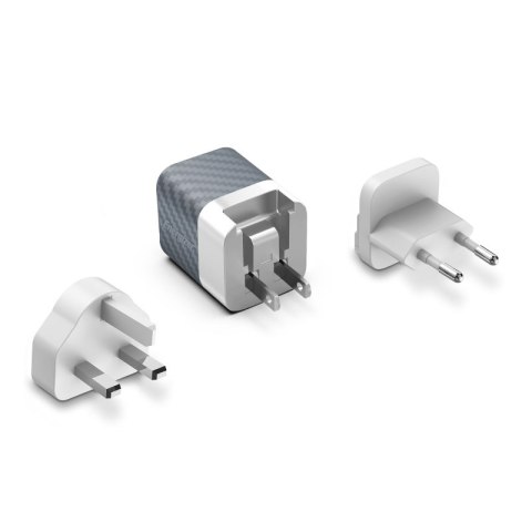 Energizer Ultimate - Ładowarka sieciowa Multiplug EU / UK / US GaN USB-C & USB-A 38W PD + QC3.0 (Srebrny) Energizer Ultimate - Ładowarka sieciowa Multiplug EU / UK / US GaN USB-C & USB-A 38W PD + QC3.0 (Srebrny)
