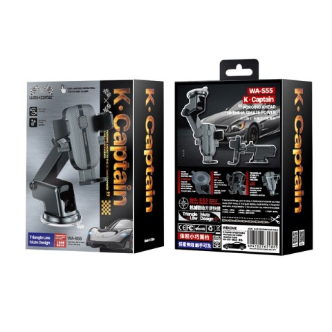WEKOME WA-S55 K Captain Series - Mechaniczny uchwyt samochodowy do telefonu 4,7"- 7,2" (Czarny) WEKOME WA-S55 K Captain Series - Mechaniczny uchwyt samochodowy do telefonu 4,7"- 7,2" (Czarny)
