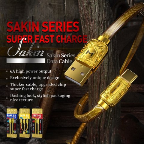 WEKOME WDC-163 Sakin Series - Kabel połączeniowy USB-C do Lightning PD 20W 1 m (Złoty) WEKOME WDC-163 Sakin Series - Kabel połączeniowy USB-C do Lightning PD 20W 1 m (Złoty)