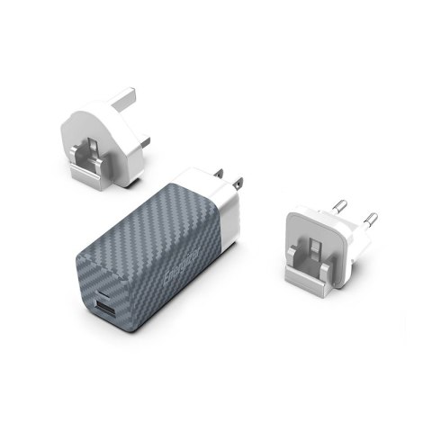 Energizer Ultimate - Ładowarka sieciowa Multiplug EU / UK / US GaN USB-C & USB-A 65W PD (Srebrny) Energizer Ultimate - Ładowarka sieciowa Multiplug EU / UK / US GaN USB-C & USB-A 65W PD (Srebrny)