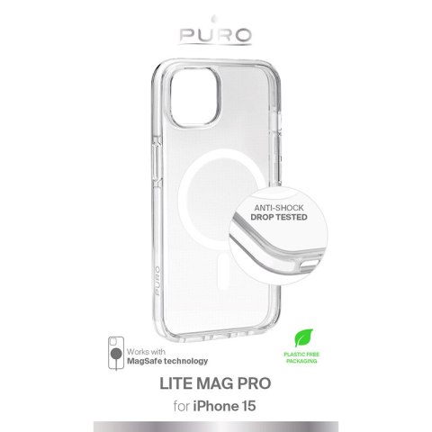 PURO LITEMAG PRO - Etui iPhone 15 MagSafe (przezroczysty) PURO LITEMAG PRO - Etui iPhone 15 MagSafe (przezroczysty)