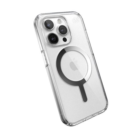 Speck Presidio Perfect-Clear MagSafe - Etui iPhone 15 Pro (Clear / Chrome Finish / Serene Silver) Speck Presidio Perfect-Clear MagSafe - Etui iPhone 15 Pro (Clear / Chrome Finish / Serene Silver)