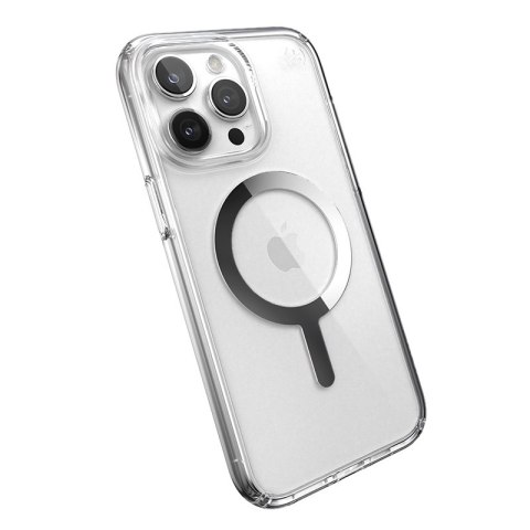 Speck Presidio Perfect-Clear MagSafe - Etui iPhone 15 Pro Max (Clear / Chrome Finish / Serene Silver) Speck Presidio Perfect-Clear MagSafe - Etui iPhone 15 Pro Max (Clear / Chrome Finish / Serene Silver)