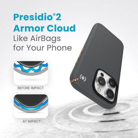 Speck Presidio2 Pro Magsafe - Etui iPhone 15 Pro (Charcoal Grey / Cool Bronze / White) Speck Presidio2 Pro Magsafe - Etui iPhone 15 Pro (Charcoal Grey / Cool Bronze / White)