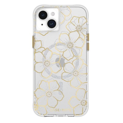 Case-Mate Floral Gems MagSafe - Etui iPhone 15 Plus (Gold) Case-Mate Floral Gems MagSafe - Etui iPhone 15 Plus (Gold)