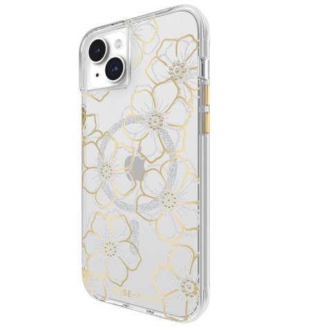 Case-Mate Floral Gems MagSafe - Etui iPhone 15 Plus (Gold) Case-Mate Floral Gems MagSafe - Etui iPhone 15 Plus (Gold)