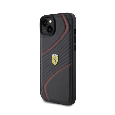 Ferrari Twist Metal Logo - Etui iPhone 15 Plus (czarny) Ferrari Twist Metal Logo - Etui iPhone 15 Plus (czarny)