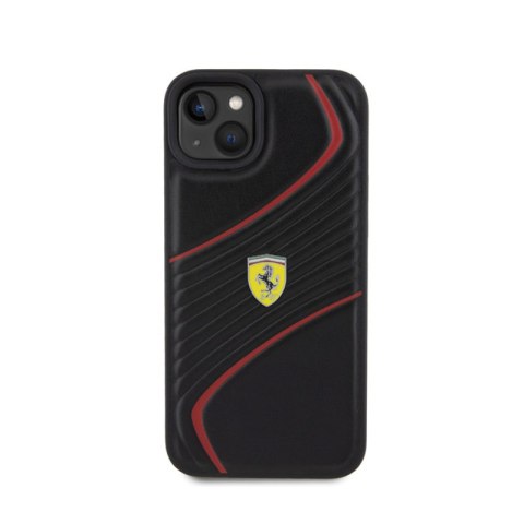 Ferrari Twist Metal Logo - Etui iPhone 15 Plus (czarny) Ferrari Twist Metal Logo - Etui iPhone 15 Plus (czarny)