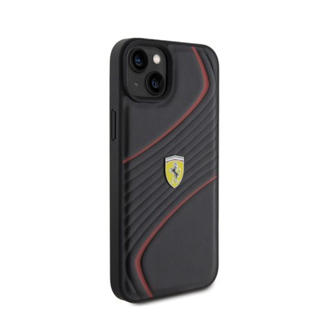 Ferrari Twist Metal Logo - Etui iPhone 15 Plus (czarny) Ferrari Twist Metal Logo - Etui iPhone 15 Plus (czarny)