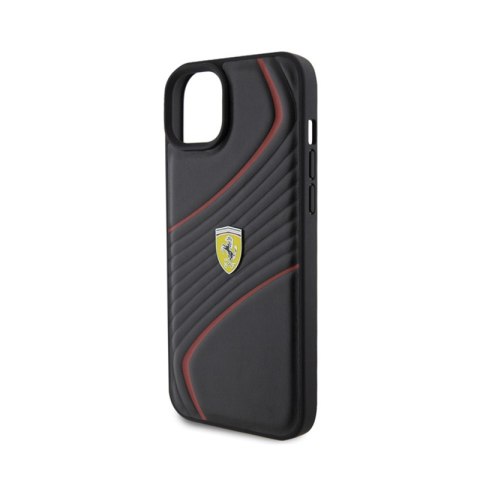 Ferrari Twist Metal Logo - Etui iPhone 15 Plus (czarny) Ferrari Twist Metal Logo - Etui iPhone 15 Plus (czarny)