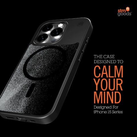 STM Relax Sand MagSafe - Etui iPhone 15 Pro (Black / Grey) STM Relax Sand MagSafe - Etui iPhone 15 Pro (Black / Grey)
