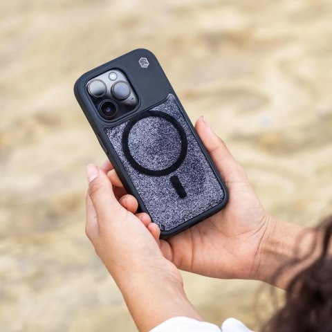 STM Relax Sand MagSafe - Etui iPhone 15 Pro (Black / Grey) STM Relax Sand MagSafe - Etui iPhone 15 Pro (Black / Grey)
