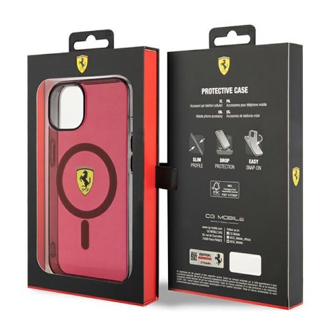 Ferrari Translucent MagSafe - Etui iPhone 14 (Czerwony) Ferrari Translucent MagSafe - Etui iPhone 14 (Czerwony)