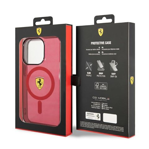Ferrari Translucent MagSafe - Etui iPhone 14 Pro Max (Czerwony) Ferrari Translucent MagSafe - Etui iPhone 14 Pro Max (Czerwony)