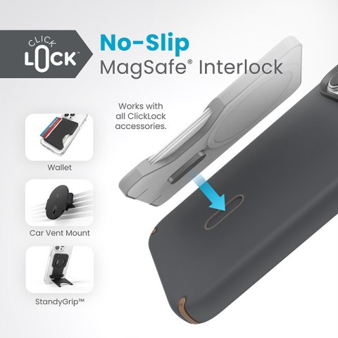 Speck Presidio2 Pro ClickLock & MagSafe - Etui iPhone 15 Pro Max (Charcoal Grey / Cool Bronze) Speck Presidio2 Pro ClickLock & MagSafe - Etui iPhone 15 Pro Max (Charcoal Grey / Cool Bronze)