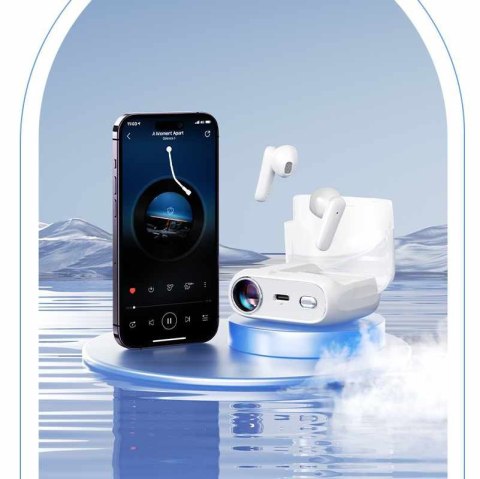 WEKOME S28 Pop Digital Series - Bezprzewodowe słuchawki Bluetooth V5.3 TWS z etui ładującym z funkcją projektora (Biały) WEKOME S28 Pop Digital Series - Bezprzewodowe słuchawki Bluetooth V5.3 TWS z etui ładującym z funkcją projektora (Biały)