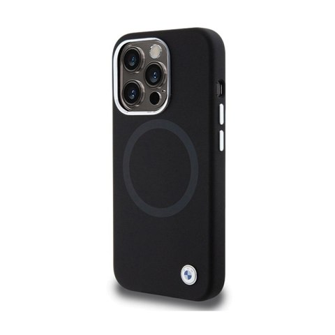 BMW Signature Liquid Silicone MagSafe - Etui iPhone 15 Pro (czarny) BMW Signature Liquid Silicone MagSafe - Etui iPhone 15 Pro (czarny)
