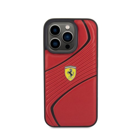 Ferrari Twist Metal Logo - Etui iPhone 15 Pro (czerwony) Ferrari Twist Metal Logo - Etui iPhone 15 Pro (czerwony)