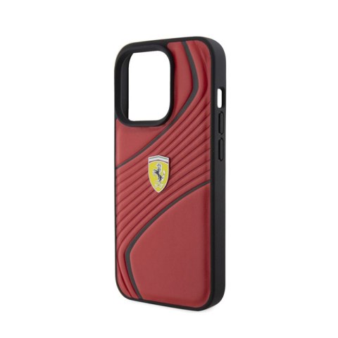 Ferrari Twist Metal Logo - Etui iPhone 15 Pro (czerwony) Ferrari Twist Metal Logo - Etui iPhone 15 Pro (czerwony)
