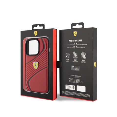 Ferrari Twist Metal Logo - Etui iPhone 15 Pro (czerwony) Ferrari Twist Metal Logo - Etui iPhone 15 Pro (czerwony)