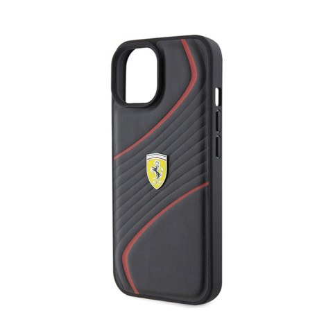 Ferrari Twist Metal Logo - Etui iPhone 15 (czarny) Ferrari Twist Metal Logo - Etui iPhone 15 (czarny)