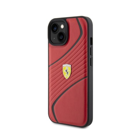 Ferrari Twist Metal Logo - Etui iPhone 15 (czerwony) Ferrari Twist Metal Logo - Etui iPhone 15 (czerwony)